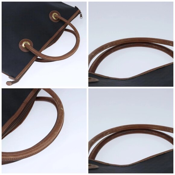 GUCCI Micro GG Canvas Hand Bag PVC Leather Black Brown Auth ep6684 - Picture 16 of 16